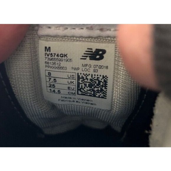 New Balance Kids Sneakers IV574GK Black Hook/Loop Size 8 - Picture 8 of 8